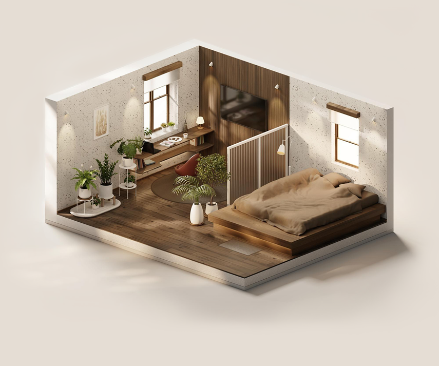 دکوراسیون و تزئینات داخلی ساختمان مدرن نور در اردبیل