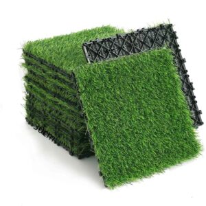 تایل چمن مصنوعی 25 میل اندازه 30*30 با زیره پلاستیکی
