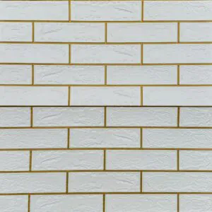 دیوارپوش فومی طرح آجر سفید بند طلایی اندازه 70*70