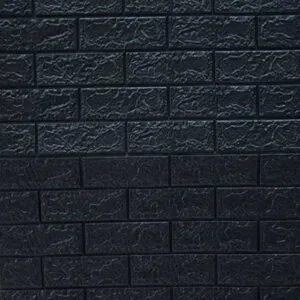 دیوارپوش فومی پشت چسبدار اندازه 70*77 طرح آجر مشکی کد 127